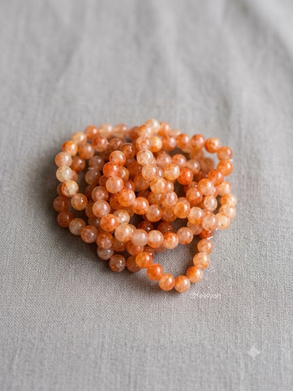 One Sunset Colored Glass Beaded Stretch Bracelet